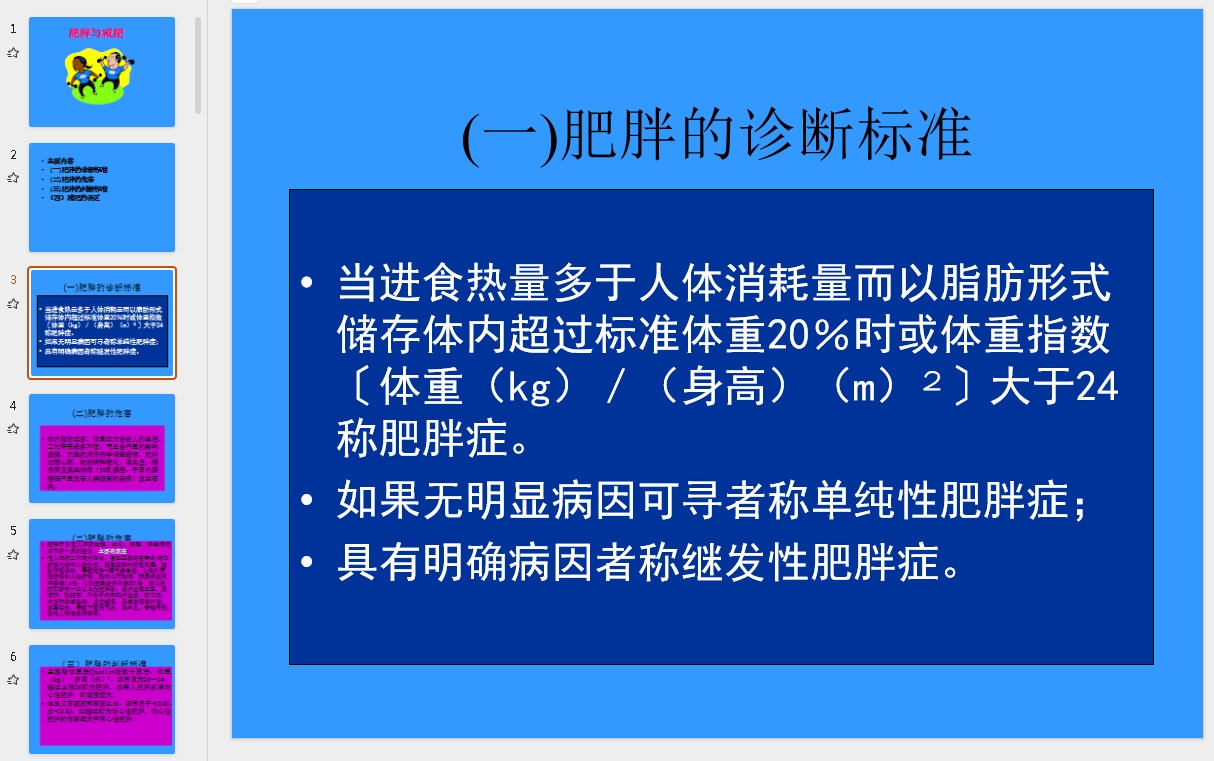 肥胖与减肥误区